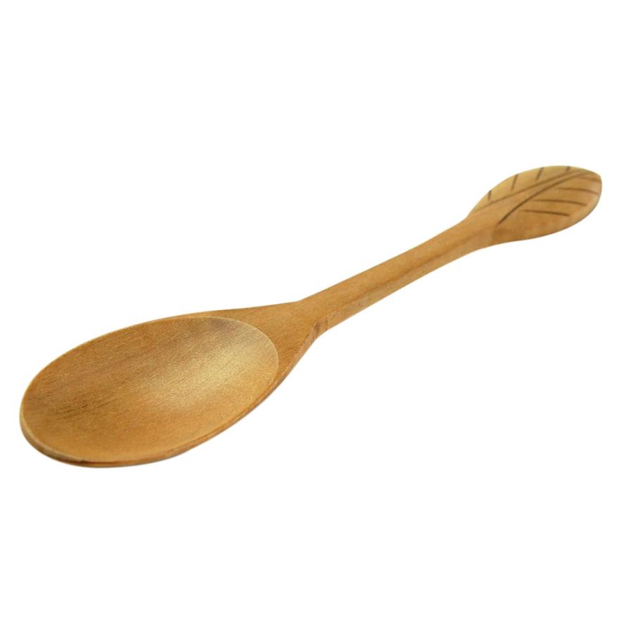 スプーン サウォウッド リーフ カトラリー ナチュラル スプーン 匙 おしゃれ かわいい デザートスプーン コーヒースプーン 木製 アジアン雑貨 バリ 10932 | ブランド登録なし | 03