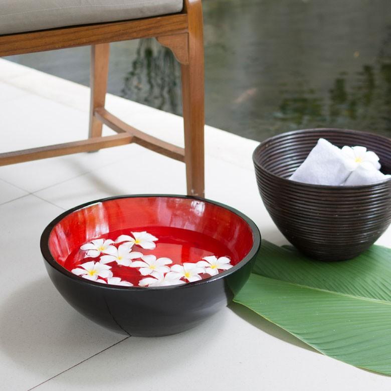 アジアン雑貨 ウッドの赤いスパボウル 丸型 アジア工房 10949 | ブランド登録なし | 04