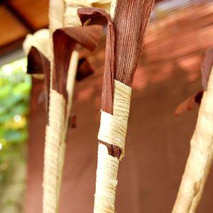 アジアン雑貨 コーンリーフとバナナの木の皮で出来たアートプランツ Ａタイプ アジア工房 10957 | ブランド登録なし | 03