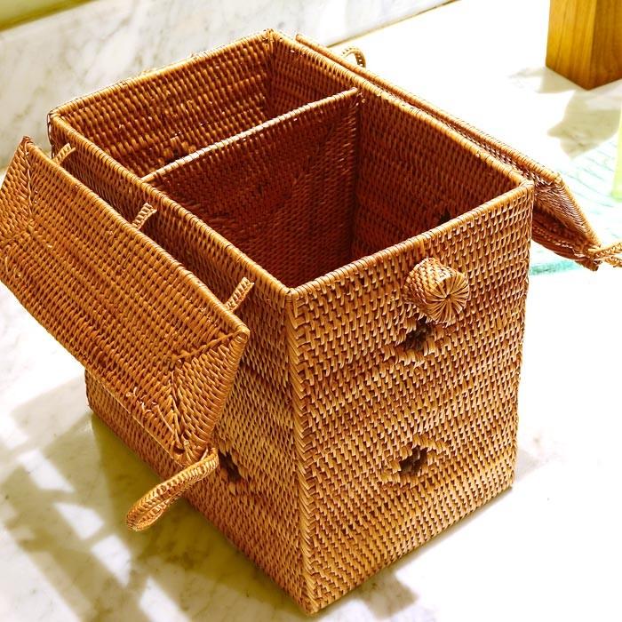 アタで編まれたコスメバッグ ハイタイプ アジア工房 10982 | ブランド登録なし | 01