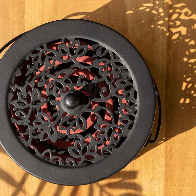 蚊取り線香入れ 蚊取り線香ホルダー 蚊取り線香立て おしゃれ 5個セット ロータス蓮柄 蚊遣り 蚊やり スチール製 ブラック 黒 虫よけ対策 アジア工房 10 | ブランド登録なし | 05