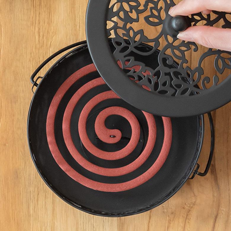 蚊取り線香入れ 蚊取り線香ホルダー 蚊取り線香立て おしゃれ 5個セット ロータス蓮柄 蚊遣り 蚊やり スチール製 ブラック 黒 虫よけ対策 アジア工房 10 | ブランド登録なし | 06