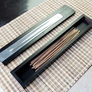 マホガニーウッドで出来たモダンな万能お香立て ブラック アジア工房 11034 | ブランド登録なし | 01