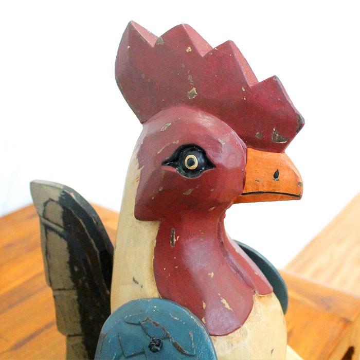 アジアン雑貨 手足が動かせる木彫りのパペット人形 ニワトリ アジア工房 11138 | ブランド登録なし | 01