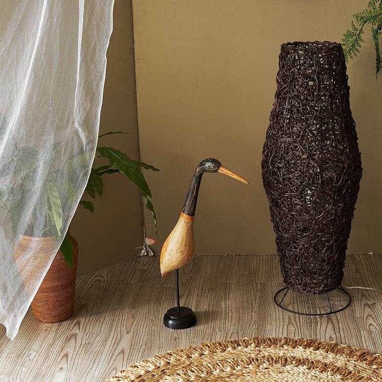 ヘロン 鳥 オブジェ インテリア 置物 玄関 リビング 店舗用 バリ 雑貨 アジア雑貨 11140 | ブランド登録なし | 03