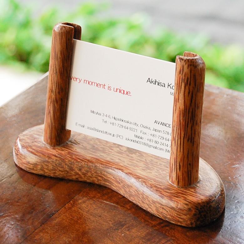 カード立て 写真立て ココナッツウッド 木製 名刺ホルダー 卓上 カードホルダー アジアン バリ雑貨 おしゃれ 11289 | ブランド登録なし | 04
