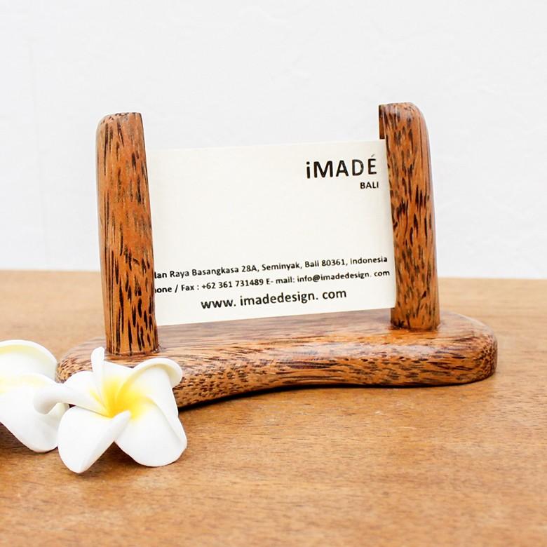 カード立て 写真立て ココナッツウッド 木製 名刺ホルダー 卓上 カードホルダー アジアン バリ雑貨 おしゃれ 11289 | ブランド登録なし | 05