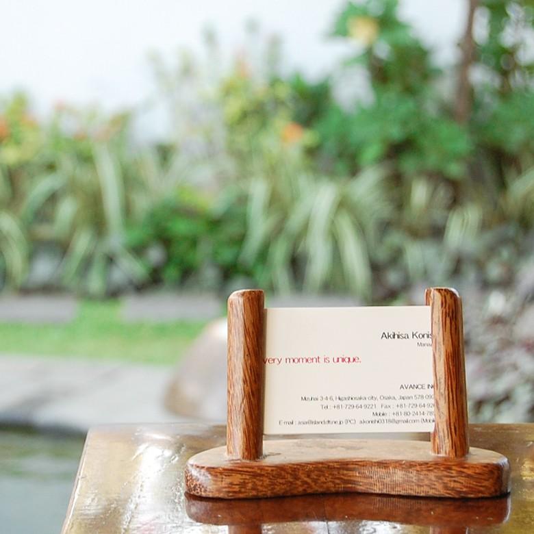 カード立て 写真立て ココナッツウッド 木製 名刺ホルダー 卓上 カードホルダー アジアン バリ雑貨 おしゃれ 11289 | ブランド登録なし | 06