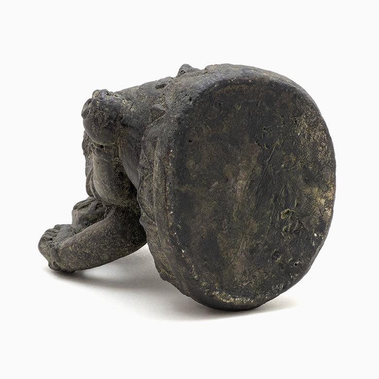 ガネーシャのアンティーク調アジアンストーンオブジェ ブラウン バリ 彫刻 置物 アジアン雑貨 アジア工房 11333 | ブランド登録なし | 09