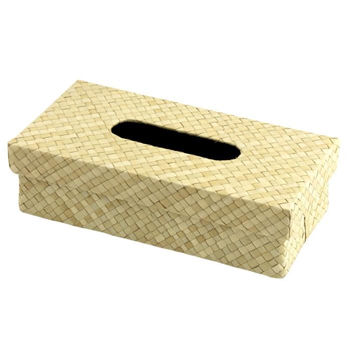 パンダンで編まれた折り畳みティッシュケースカバー ナチュラル アジア工房 11359 | ブランド登録なし | 01