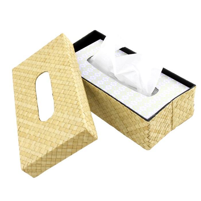 パンダンで編まれた折り畳みティッシュケースカバー ナチュラル アジア工房 11359 | ブランド登録なし | 07