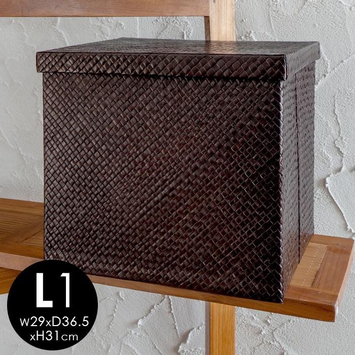 収納ボックス バスケット フタ付き パンダン 収納 カゴ 小物入れ バリ モダン おしゃれ 収納ケース 収納箱 バリ雑貨 アジア工房 11378 | ブランド登録なし