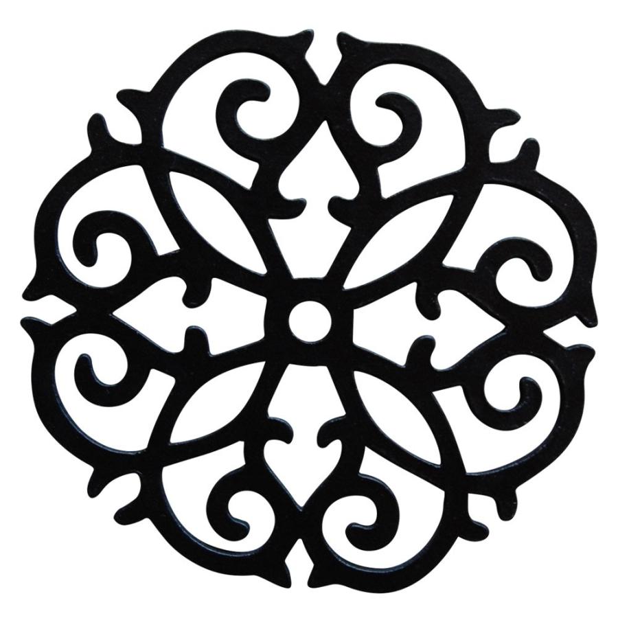 コースター 木製 円形 丸型 ソーサー モダン アジアン ブラック キッチン雑貨 カフェ 敷物 オリエンタルモチーフ 花型 11388 | ブランド登録なし | 06