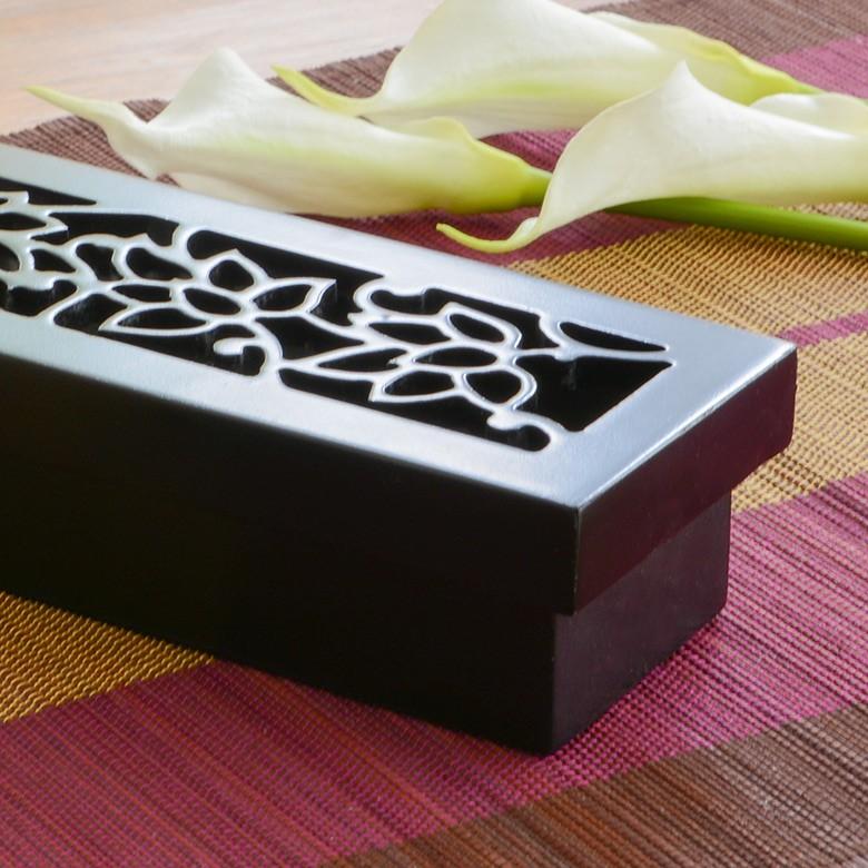 収納ケース カトラリーケース アジアン 彫刻アート 箱 長方形 おしゃれ モダン エスニック 11404 | ブランド登録なし | 03