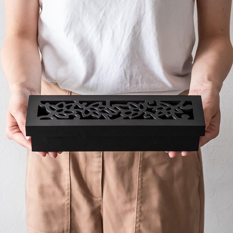 収納ケース カトラリーケース アジアン 彫刻アート 箱 長方形 おしゃれ モダン エスニック 11404 | ブランド登録なし | 04