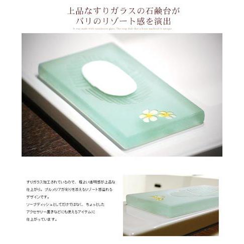 バリ島のガラスで作られた、プルメリアのソープディッシュ アジア工房 11412 | ブランド登録なし | 01