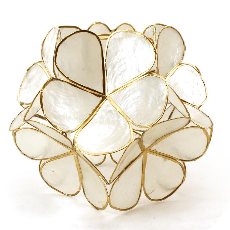 カピスシェルのフラワーモチーフペンダントライト アジア工房 11500 | ブランド登録なし | 11