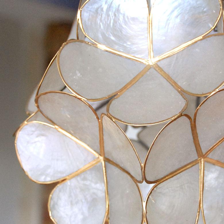 カピスシェルのフラワーモチーフペンダントライト アジア工房 11500 | ブランド登録なし | 03