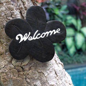 プルメリアの花をモチーフにしたウェルカムボード 11504 | ブランド登録なし