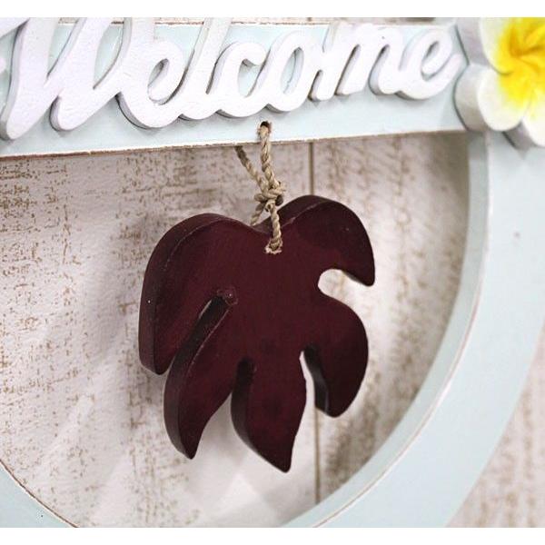 プルメリアとモンステラモチーフのサークル型ウェルカムボード 11505 | ブランド登録なし | 01