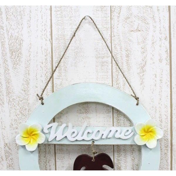 プルメリアとモンステラモチーフのサークル型ウェルカムボード 11505 | ブランド登録なし | 04