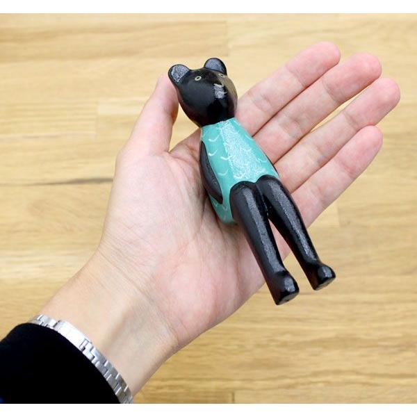 ちょこんとお座りしたバリの黒クマ木彫りオブジェ 11539 | ブランド登録なし | 04