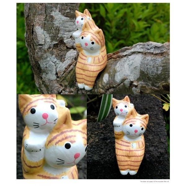 バリ島からやってきた仲良し親子の木彫りオブジェ アジア工房 11541 | ブランド登録なし | 01