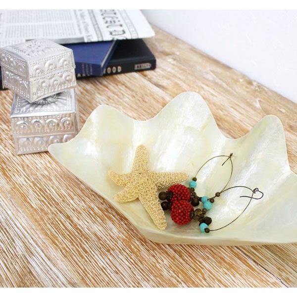 貝殻の形をしたカピスシェルの小物入れトレイ アジア工房 11555 | ブランド登録なし | 05