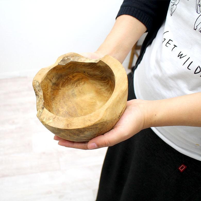 天然チークウッドのボウル型プランターカバー Sサイズ アジア工房 11587 | ELEMENTS（インテリア） | 02
