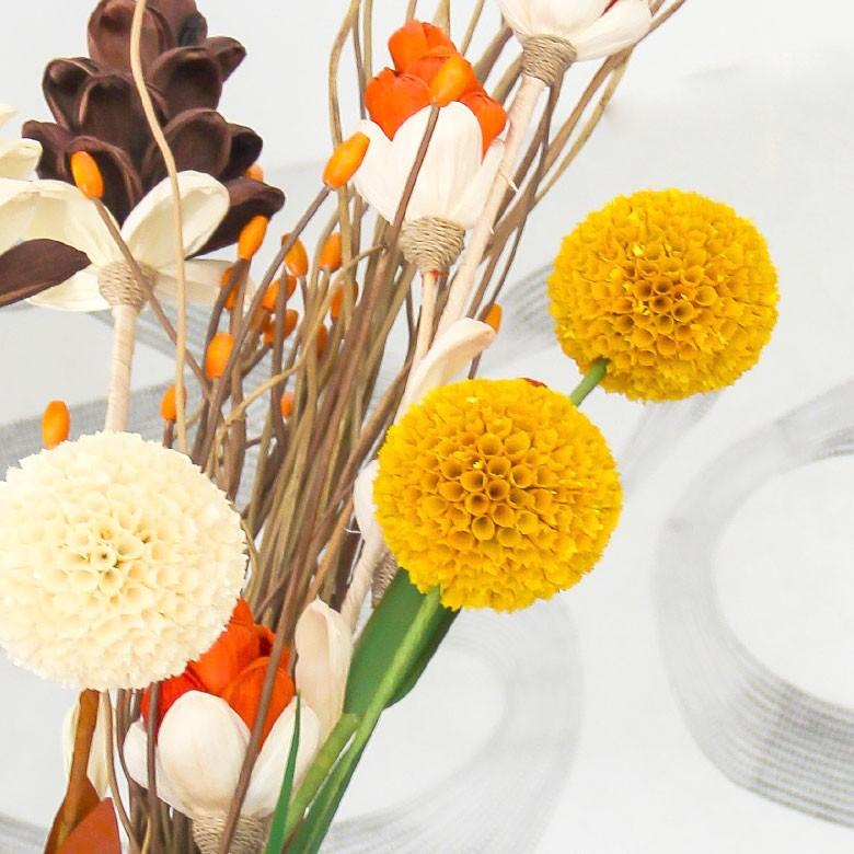 造花 アートプランツ オブジェ イエロー アーティフィシャルフラワー フェイク インテリア デコレーション バリ 雑貨 置き物 花飾り アジア工房 11591 | ブランド登録なし | 01