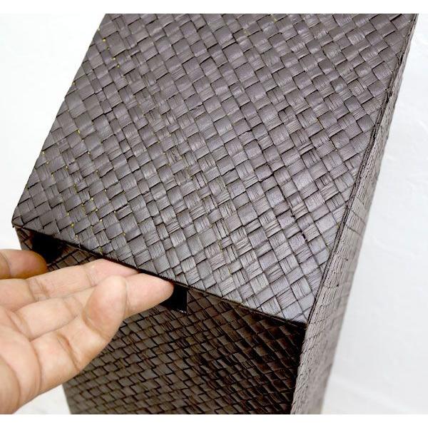 パンダン製トイレットペーパーケース スクエア型 2色展開 アジア工房 1170 | ブランド登録なし | 01