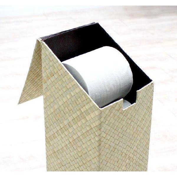 パンダン製トイレットペーパーケース スクエア型 2色展開 アジア工房 1170 | ブランド登録なし | 03