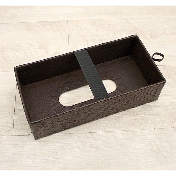 吊り下げられるパンダンで編まれたキャビティタイプのティッシュケースカバー アジア工房 11759 | ブランド登録なし | 03