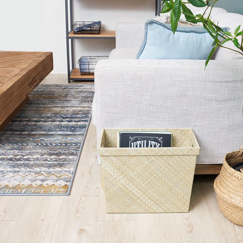 パンダン製 マガジン ラック 収納 ボックス ケース バスケット カタログ スタンド パンフレット 新聞入れ 本立て ブック 本 整理 書類 おしゃれ 西海岸 11758 | ELEMENTS（インテリア） | 01