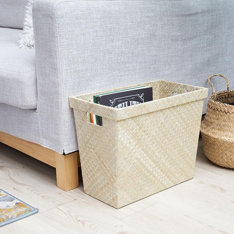 パンダン製 マガジン ラック 収納 ボックス ケース バスケット カタログ スタンド パンフレット 新聞入れ 本立て ブック 本 整理 書類 おしゃれ 西海岸 11758 | ELEMENTS（インテリア） | 11
