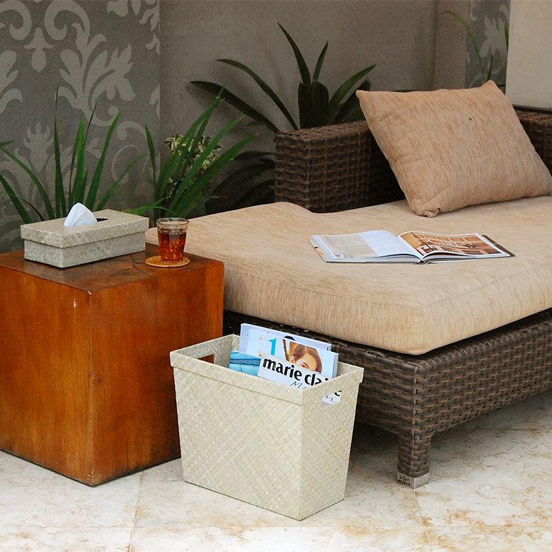 パンダン製 マガジン ラック 収納 ボックス ケース バスケット カタログ スタンド パンフレット 新聞入れ 本立て ブック 本 整理 書類 おしゃれ 西海岸 11758 | ELEMENTS（インテリア） | 03