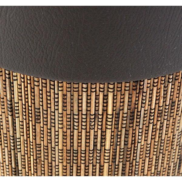 ゴミ箱 おしゃれ ダストボックス フタ付き くずかご 蓋付き 丸型 円形 丸い モダン アジアン リビング 寝室 合皮レザー アジア工房 11771 | ブランド登録なし | 02