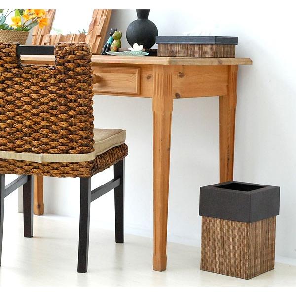 ゴミ箱 蓋付き おしゃれ ダストボックス フタ付き くずかご 正方形 モダン アジアン リビング バリ雑貨 パームリディ 合皮レザー アジア工房 11772 | ブランド登録なし | 03