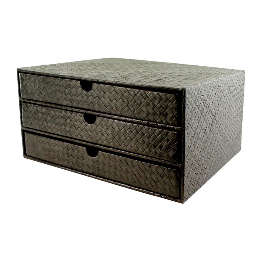 三段チェスト 卓上 チェスト A4 引き出し BOX キャビネット 収納 ボックス 小物入れ 棚 収納ケース おしゃれ ナチュラル 蓋つき ふた付き 収納箱 アジア工房 117 | ブランド登録なし | 19