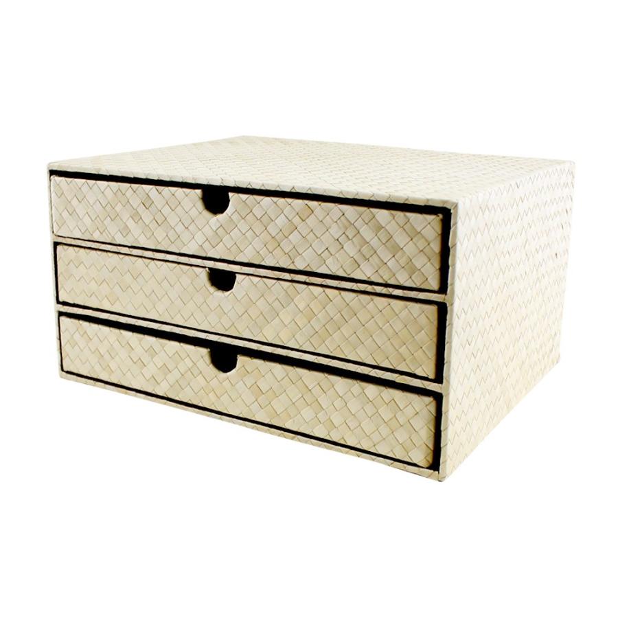 三段チェスト 卓上 チェスト A4 引き出し BOX キャビネット 収納 ボックス 小物入れ 棚 収納ケース おしゃれ ナチュラル 蓋つき ふた付き 収納箱 アジア工房 117 | ブランド登録なし | 20