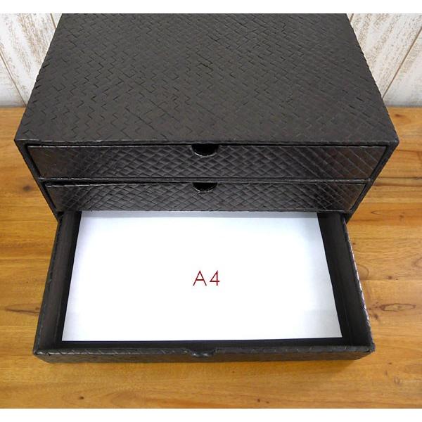 三段チェスト 卓上 チェスト A4 引き出し BOX キャビネット 収納 ボックス 小物入れ 棚 収納ケース おしゃれ ナチュラル 蓋つき ふた付き 収納箱 アジア工房 117 | ブランド登録なし | 03