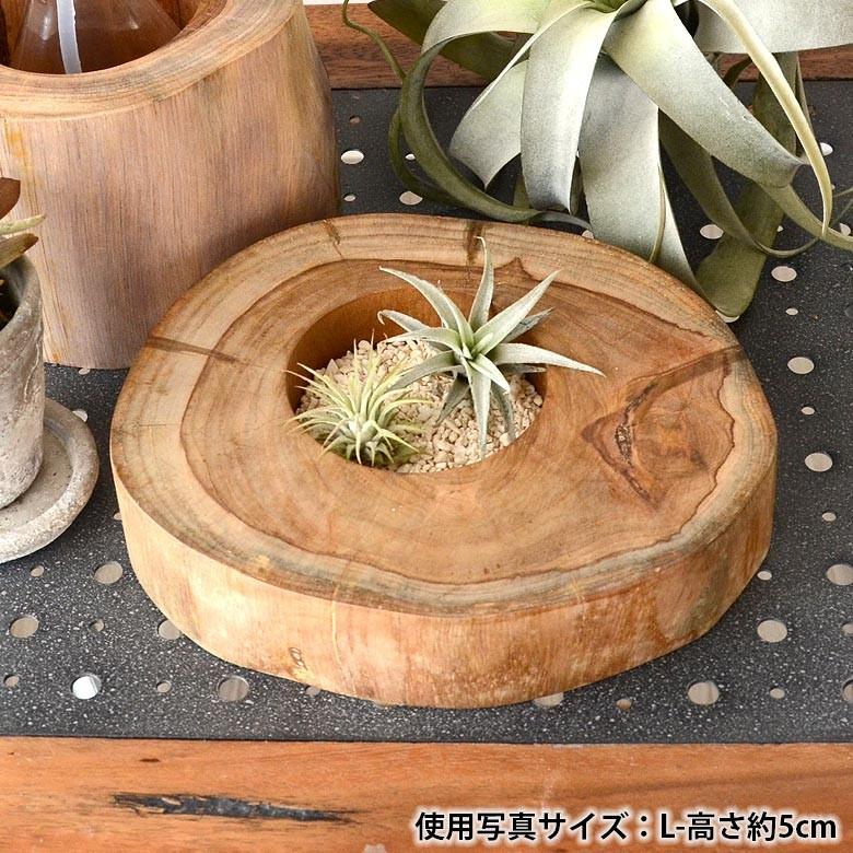 輪切り 切り株 木 丸太 約25×5cm チークウッド ステージトレイ