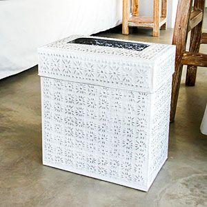 アルミ製インナー付きゴミ箱 スクエア型 ホワイト アジア工房 11930-wh | ブランド登録なし