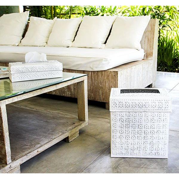 アルミ製インナー付きゴミ箱 スクエア型 ホワイト アジア工房 11930-wh | ブランド登録なし | 01