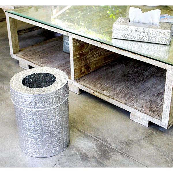 アルミ製インナー付きゴミ箱 ラウンド型 シルバー アジア工房 11931-sv | ブランド登録なし | 01