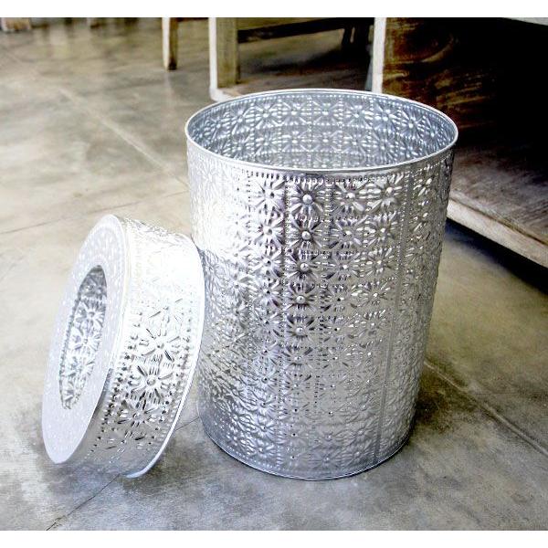 アルミ製インナー付きゴミ箱 ラウンド型 シルバー アジア工房 11931-sv | ブランド登録なし | 02