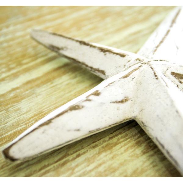 木製ホワイトウォッシュのヒトデオーナメント Mサイズ ヒトデ 星 飾り 壁飾り 12001 | ブランド登録なし | 03