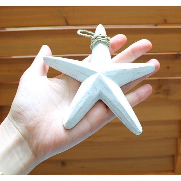 木製ホワイトウォッシュのヒトデオーナメント Mサイズ ヒトデ 星 飾り 壁飾り 12001 | ブランド登録なし | 04