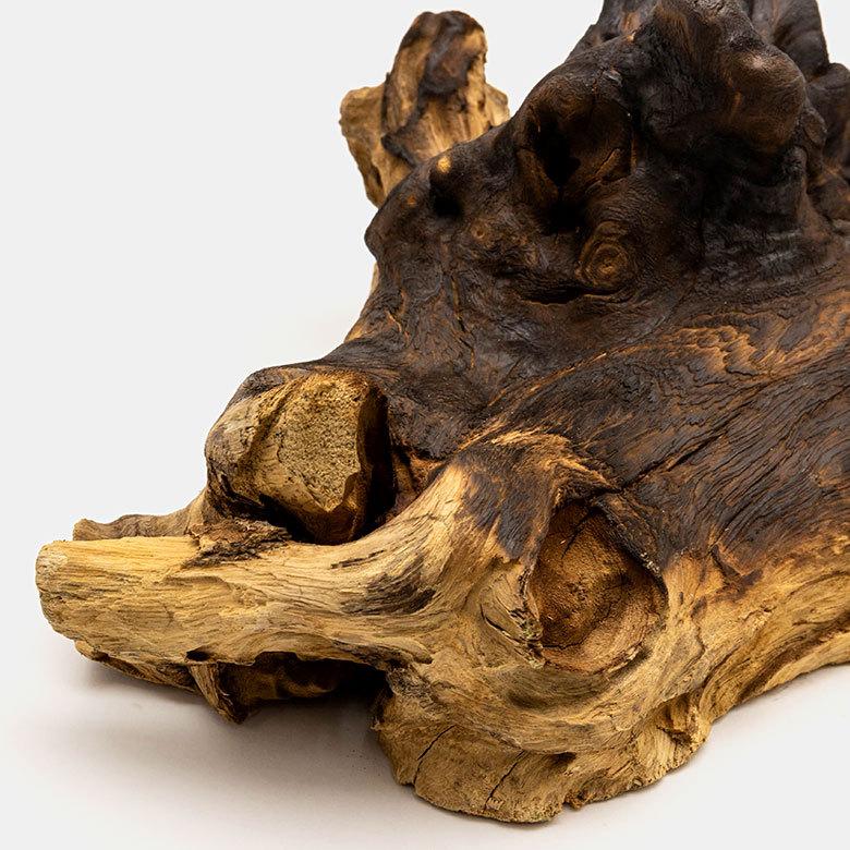 ガラス鉢 流木 プランターオブジェ ガラスボウル オブジェ テラリウム 観葉植物 プランター ガラス容器 西海岸 男前 置物 Lサイズ アジア工房 12162 | ELEMENTS（インテリア） | 12