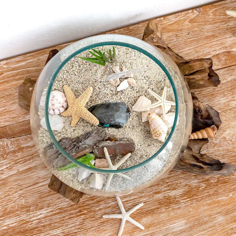 【彫刻部分は作家手作り】 ヤマメ鉢　魚エッチング ガラスボウル 荻 / GILA 05 - 02 / L / 約 φ14.5cm / 植木鉢 – ハチラボ